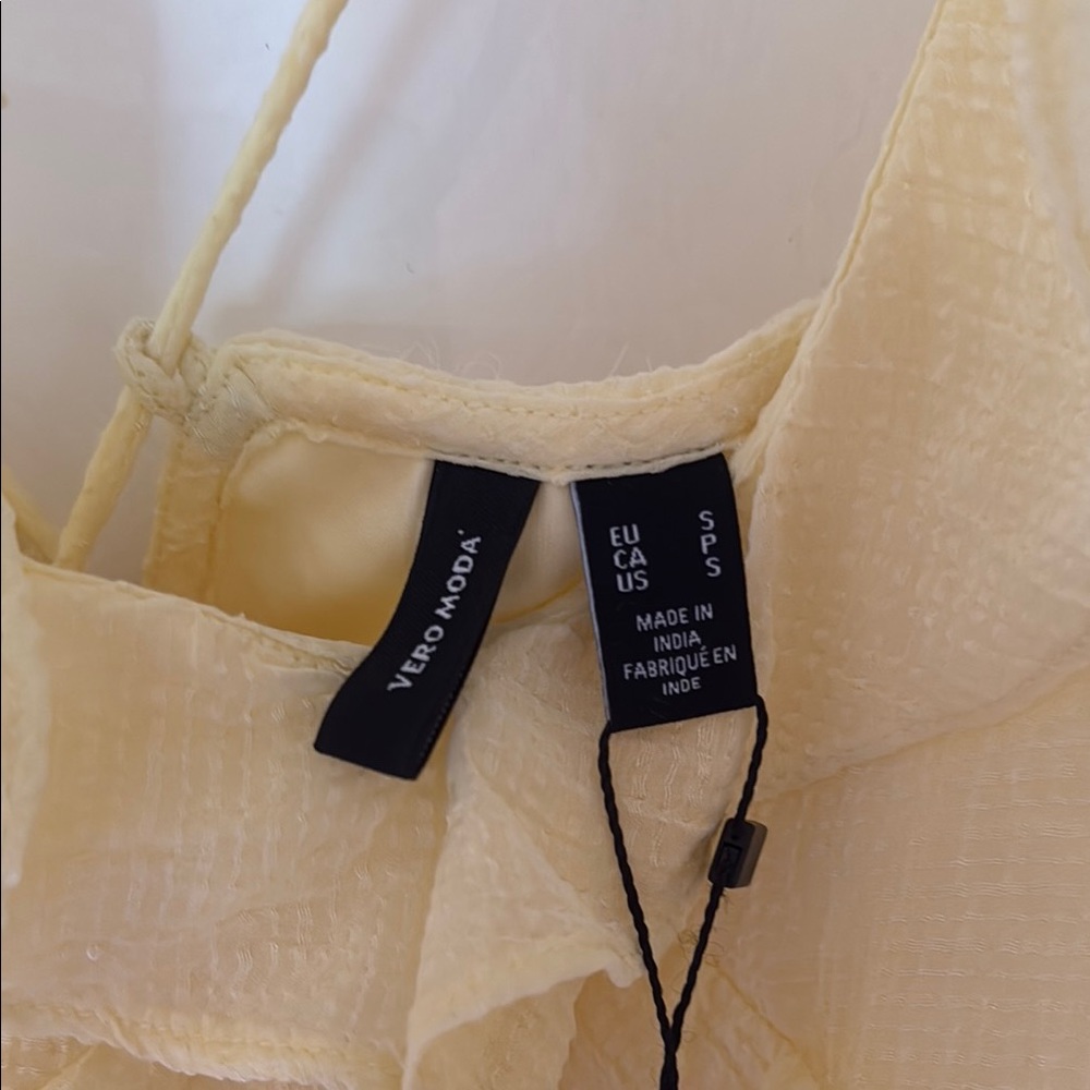 Vero Moda Yellow Ruffle Dress - Picture 6 of 7